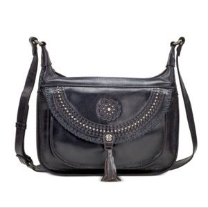 Patricia Nash Camila saddle black crossbody